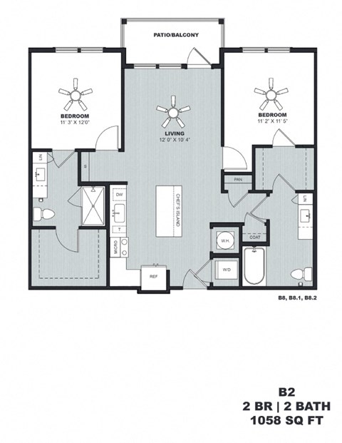 a floor plan of a bedroom apartment